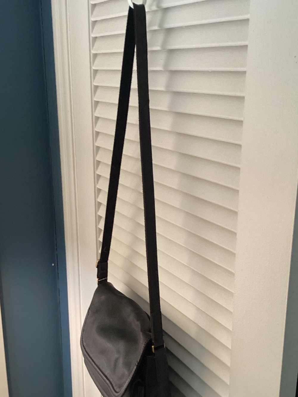 Classic black  Leather Crossbody Bag